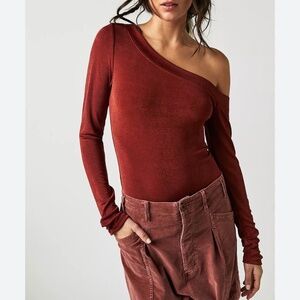 Free People That's Hot off the shoulder bodysuit